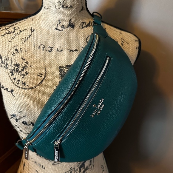 Kate Spade New York❤️ Leila Belt Bag~Deep Jade Pebbled Leather NWT. - Picture 2 of 9